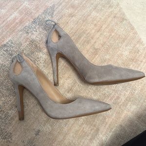 Vince Camuto suede grey heels size 7.5